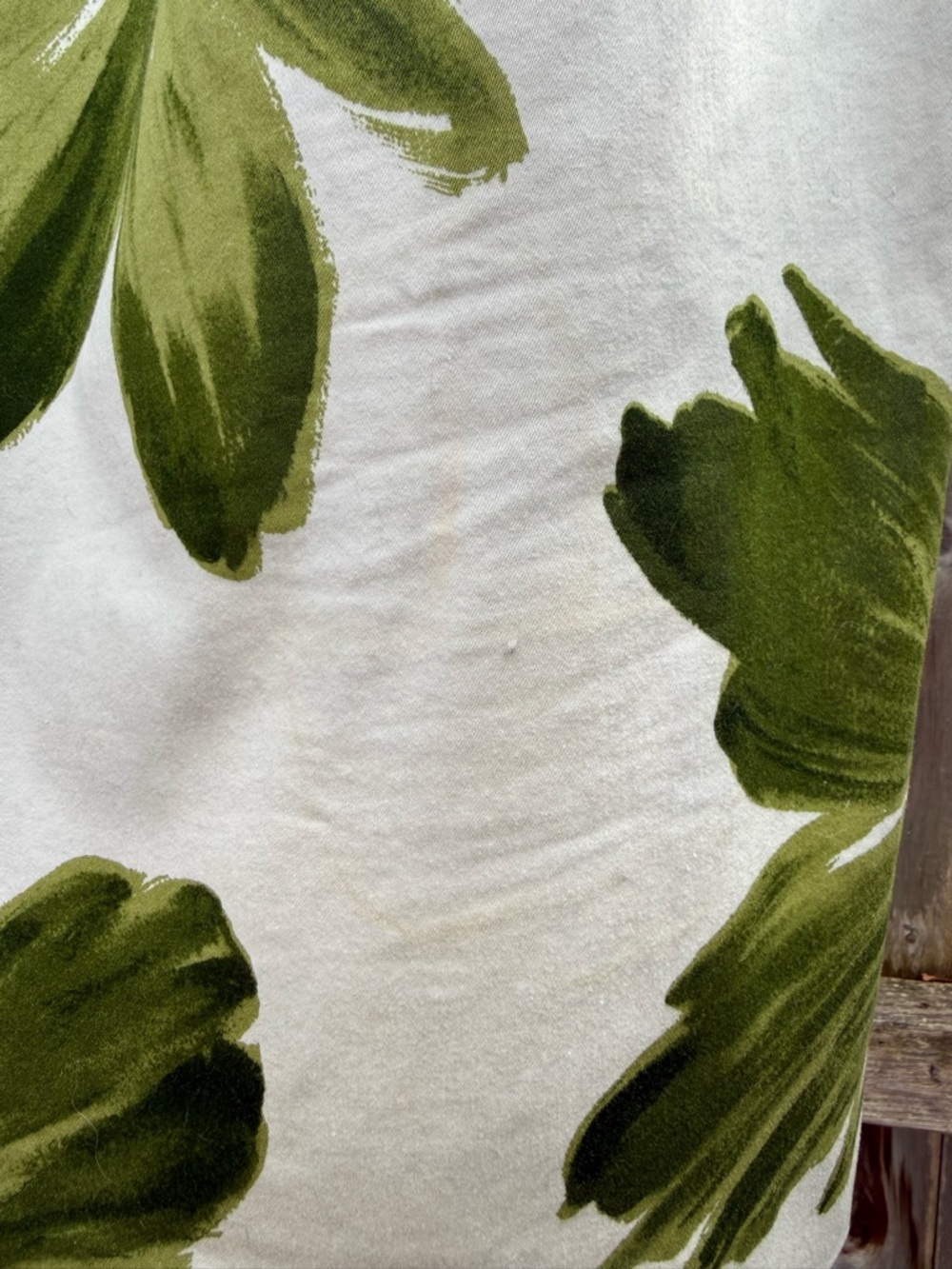 Jones New York White Cotton Dress with Green Floral Print - Picture 5 of 8